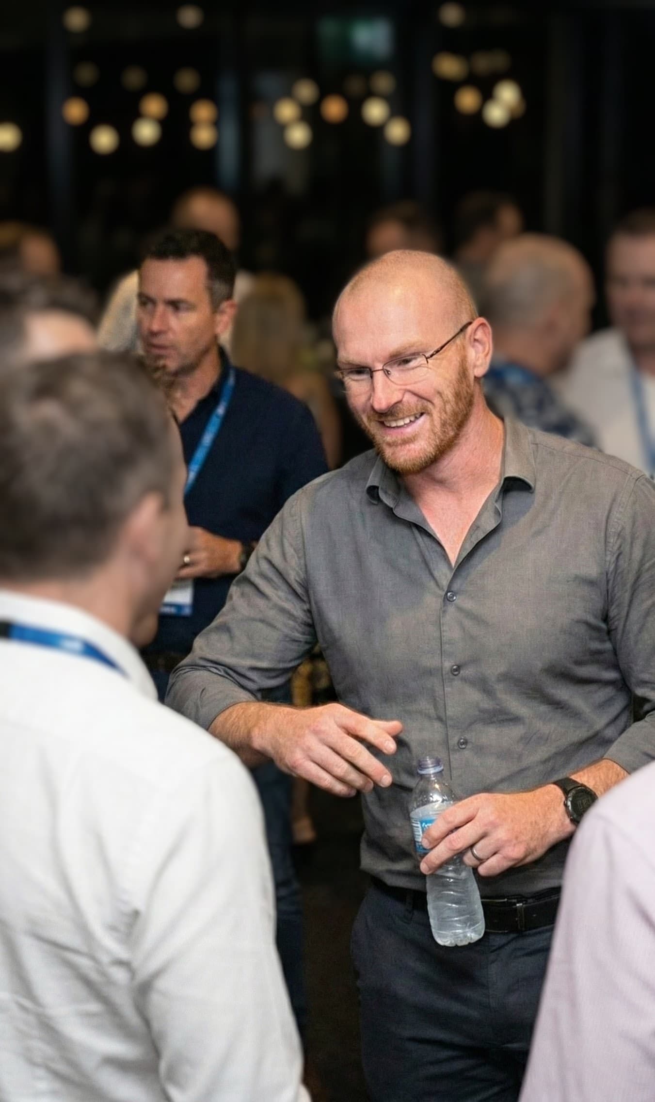 Joshua Guffey at a networking event